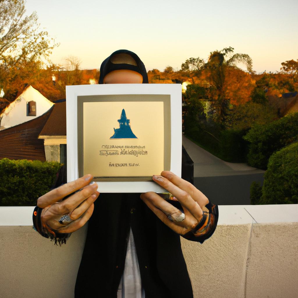 Person holding Billboard Music Award